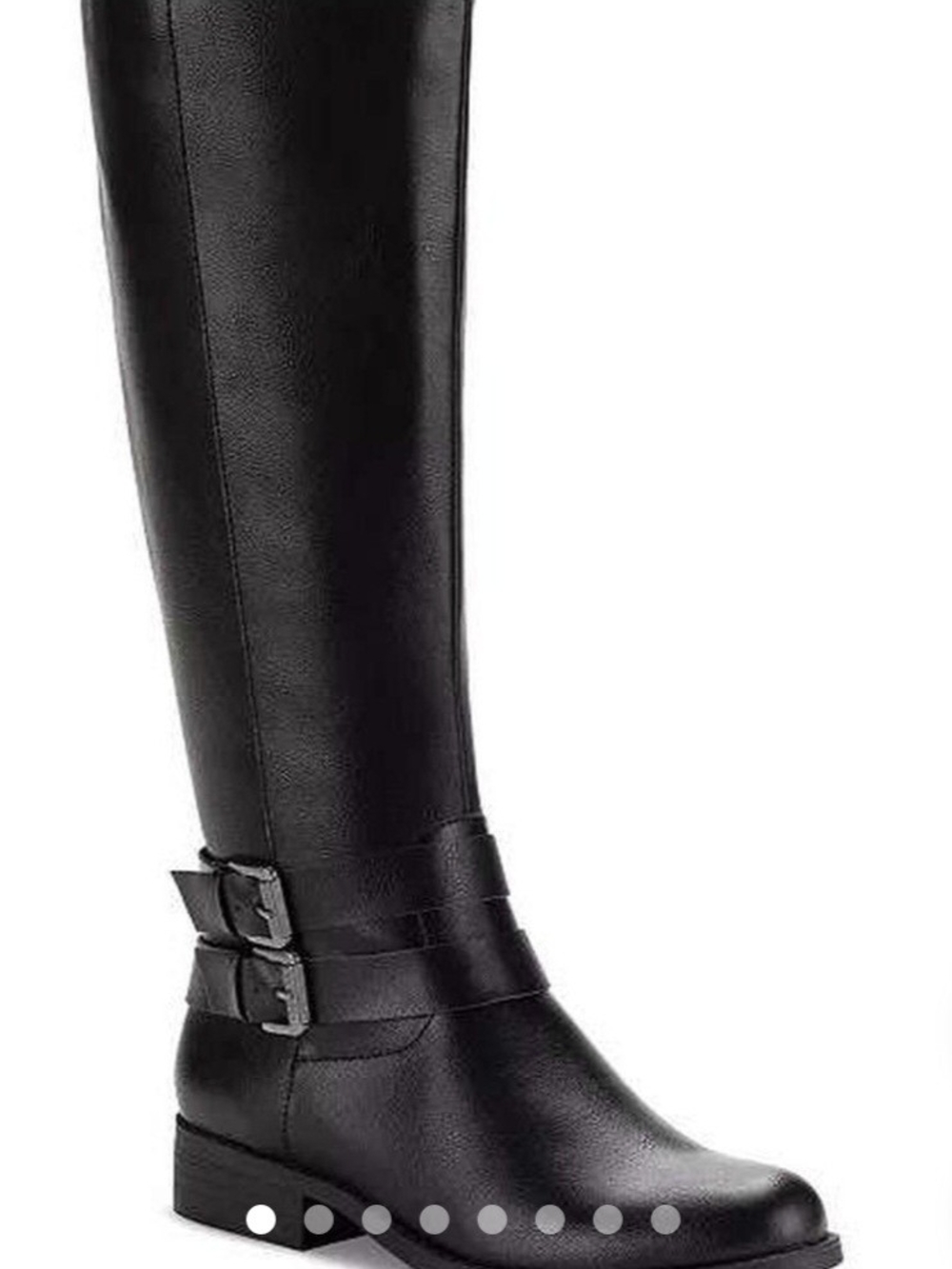 Style & Co. Black Knee High Buckle Riding Boots
